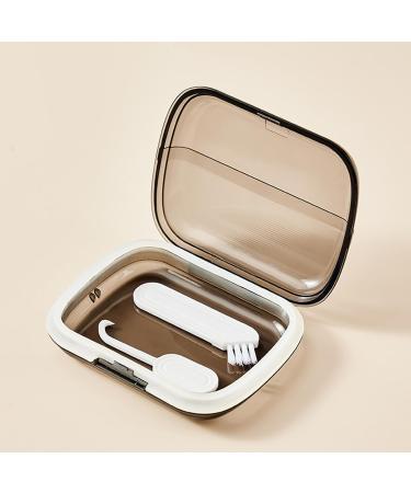 Buy Halter Holder Etui | Portable Retainer Holder & Cleaning Case for Invisible Dentures - Cypreason Transparent Black - Buy Online on GoSupps.com