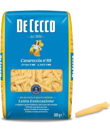 Italian Gourmet E.R. Pack of 24 De Cecco 100% Italian Casareccia pasta pieces (no. 88 pasta 500g) + Italian Gourmet Polpa (400g)