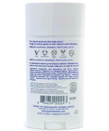 Green Beaver Lavender Deodorant Stick 50g - Natural Odor Protection - Buy Online on GoSupps.com