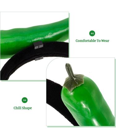 LIFKOME Novelty Hair Band Chili Design Hair Hoop Chili Pepper Hair Hoop Vegetable hairband for Adults Party Favors Green - Buy Online on GoSupps.com