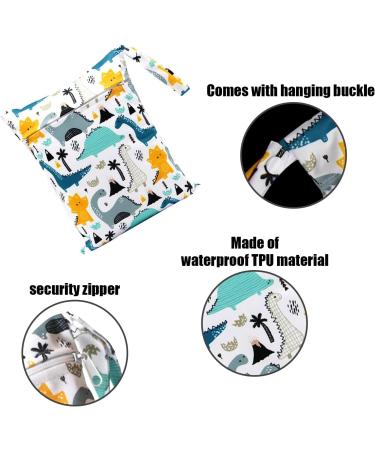 Sleekee Dinosaur Diaper Storage Bag - Waterproof & Washable 2-Piece Set | Perfect On-the-Go Solutions - Buy Online on GoSupps.com