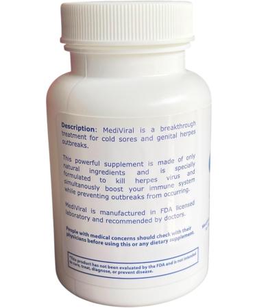 Mediviral Extra Strength Cold Sore & Fever Blister Relief Supplement 30-Day Supply - Buy Online on GoSupps.com