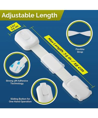 KWKW 10-Piece Child Safety Belt Set - Secure Door & Closet Locks for Babies - White Cupboard Drawer & Toilet Protectors - Buy Online on GoSupps.com