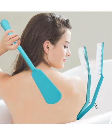 RENOOK Back Scratcher and Shower Brush - Large Curved Handle Scrubber for Adults, Men, Women, Kids - Dry Wet Brushing Backscratchers - Buy Online on GoSupps.com