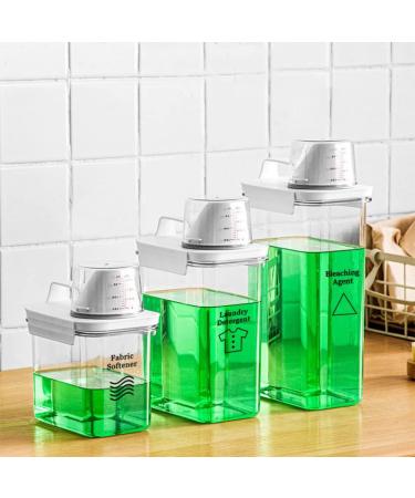 1800ml Laundry Detergent Dispenser Washing Powder with Measuring Cup and Handle Sealed Silicone Ring Detergent Storage Container for Washing Powder Cereals Grain Beans - Buy Online on GoSupps.com