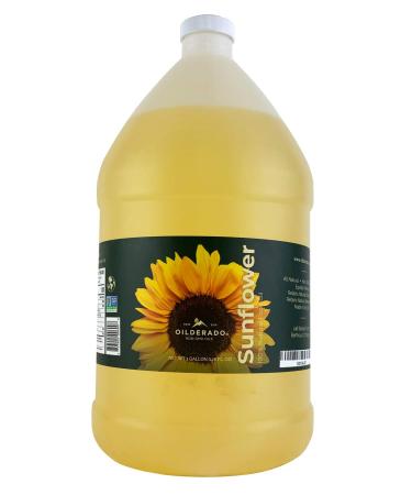 Oilderado Sunflower Oil, Naturally Expeller Pressed, Non-GMO Certified, Sunflower Cooking Oil, High-Heat Cooking, Great for Dressings, Marinades, and Frying, 1-Gallon