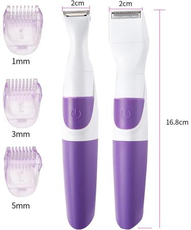 TOPINCN Women Hair Removal Trimmer 2 in 1 Bikini Cordless Trimmer Safe for All Parts Purple - Buy Online on GoSupps.com