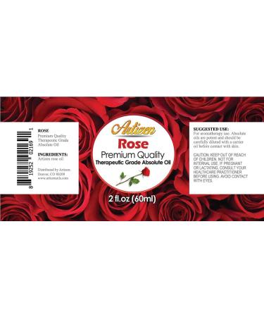 Artizen Rose Essential Oil Therapeutic Grade Huge 2oz Bottle for Aromatherapy Relaxation Skin Therapy & More (Pure & Natural Undiluted) - Buy Online on GoSupps.com
