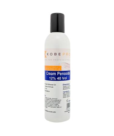 Kobe Cream Peroxide - Works with All Brands of Hair Bleach Hair Colour/Tint & Lightening Powder - Choice of Strength & Pack Size - 250ml - 12% (40 vol) 250.00 ml (Pack of 1) 12% (40 vol)