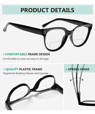 Eyekepper 4 Pack Stylish Bifocal Reading Glasses for Women - Clear Lens 2.5x - International Shipping Available - Buy Online on GoSupps.com