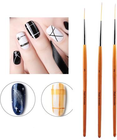 Functional Nail Brush for Dotting 3 Pieces Nail Art Pens Superfine Nail Art Brushes Fine Liner Detailing Brush Drawing Painting Pen Nail Dotting Tool - Buy Online on GoSupps.com