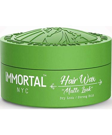 IMMORTAL NYC Hair Waxes for Men - Matte Look Strong Hold, Dry No Shine Wax - Mens Water Based, No Residue Non-Greasy Hair Paste - All Natural Styling Wax for All Hair Types