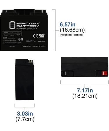 Mighty Max Battery ML18-12 - 12V 18AH UPS Battery Replacement for MK ES17-12 - High Performance & Reliable Power Solution - Buy Online on GoSupps.com