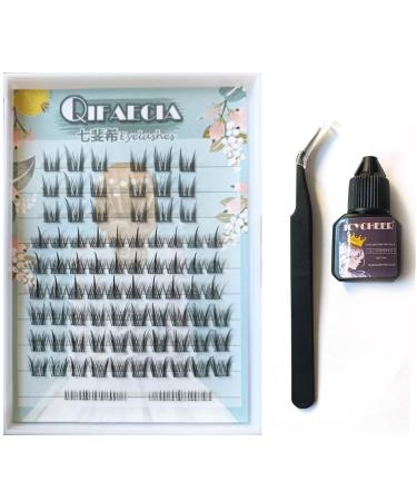 DIY Lash Extension Kit 118Pcs Lash Clusters Eyelashes Glue Tweezers Kit Individual Lash extensions at home 40Pcs Lower Lashes Easy Wear Reusable Soft Eyelashes Natural Look Faux Mink Cluster Lashes Mix Length (Style B)