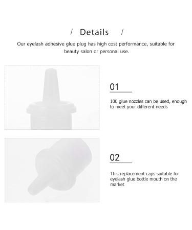 FRCOLOR Eyelash Glue Replacement Caps - 100 Pack Lash Bottle Plug Tips for Extensions - Salon & Home Use - Buy Online on GoSupps.com
