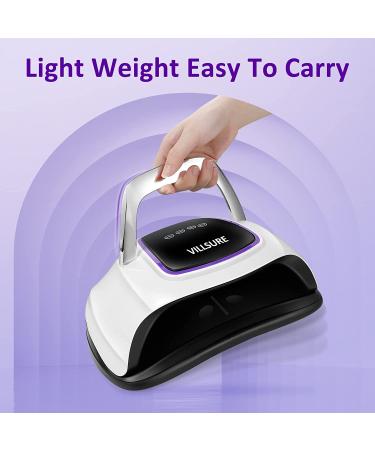 Villsure UV LED Nail Lamp for Gel Nails - 4 Timers, Auto Sensor, LCD Display - Professional UV Light Home Salon for Fingers & Toes (White) - Buy Online on GoSupps.com