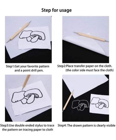 Yesallwas 50 Sheets White Carbon Transfer Paper for Wood, Paper, Canvas - A4 Size - Buy Online on GoSupps.com