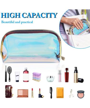 Holographic Makeup Bags - Waterproof Transparent & Dazzling Cosmetic Bags for Women & Teens - Portable & Stylish Storage for Brushes Pens & Gifts - Buy Online on GoSupps.com