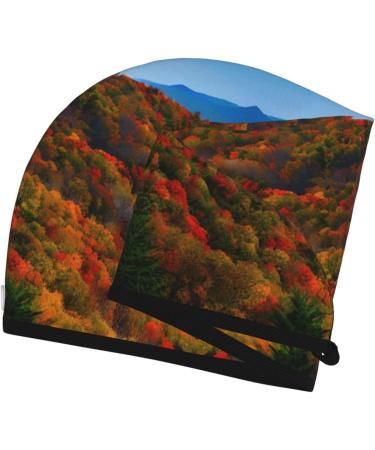 Blue Ridge Parkway Coral Velvet Quick-Dry Hair Cap | Travel & Home Hair Towel Wrap for Men & Women - Buy Online on GoSupps.com