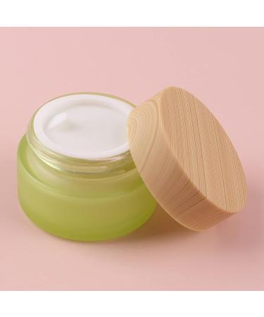 empty jars with lids cosmetic jar B0CL9L6R3C4 PC 50ml Empty Green Glass Cosmetic Jars with Screw Lid  50g Small Containers Storage Pot for Cosmetic Travel + 4X Spatula (Color : Groen Size : 20ml) (C - Buy Online on GoSupps.com