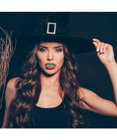 10pcs Halloween Glow-in-the-Dark Scary Teeth - White & Green Luminous Dentures - ehD717 (One Size) | International Shipping Available - Buy Online on GoSupps.com