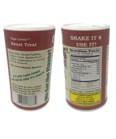 Cajun Power Sweet Treat Powder Toppings - Cinnamon Sugar and Chocolate Sugar (8oz, Pack of 2) - Buy Online on GoSupps.com