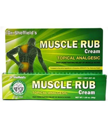 Dr. Sheffield's Muscle Rub Crema Analg SICA t pica 1.25 oz (Paquete de 2)