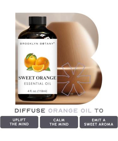 Brooklyn Botany Sweet Orange & Cedarwood Essential Oils 4 Fl Oz (Pack of 2) 100% Pure & Natural Grounding & Uplifting Aromatherapy Blend - Buy Online on GoSupps.com