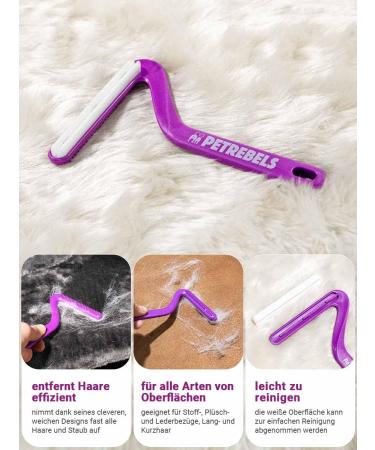 Petrebels Cat Hair Remover & Lucky 7 Dual-Sided Brush for Furniture Couch & Scratching Post | Best Cat Hair Removal Solution - Buy Online on GoSupps.com