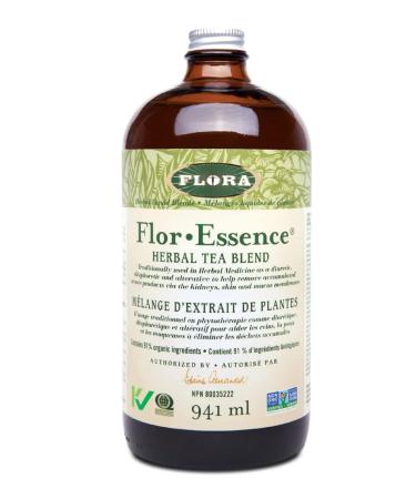 Flora Health Flor-Essence Liquid Tea Blend - Ancient 8-Herb Formula - Natural Full Body Cleanse & Detox - Organic Ingredients - Pure Vegan Formula - Burdock Root Sorrel Slippery Elm Kelp - 941mL 941 ml (Pack of 1)