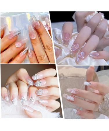  Cutiolly 3D Nail Art Gel 2 x Rhinestone Glue Gel for Nails UV Builder Gels Builder Solid Gels for Nail Charms DIY Nails Design - Buy Online on GoSupps.com