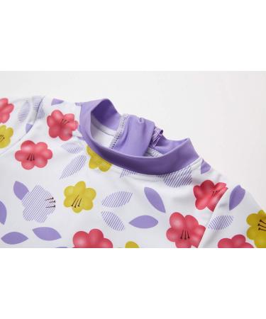 BONVERANO Baby Girls Swimsuit 18-24 Months Purple | UPF 50+ Long Sleeve One Piece Swimwear - Buy Online on GoSupps.com