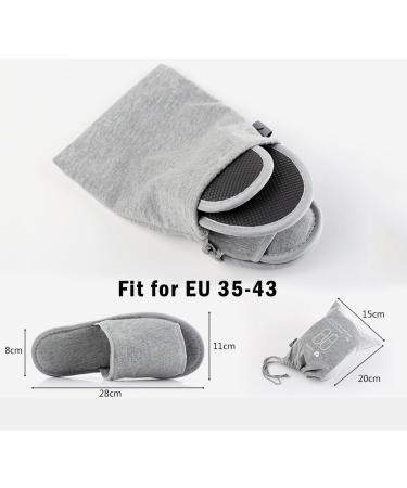 Comfysail Foldable Portable Towelling Slippers | Washable Grey | Travel Spa Hotel/Home Guest | Size 34-43 - Buy Online on GoSupps.com