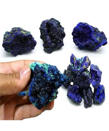 Natural Crystal Rough Natural Azurite Malachite Geode Crystal Specimen Stone Collectible (Color : Irregular Shape Size : 3-4cm) 3-4cm Irregular Shape
