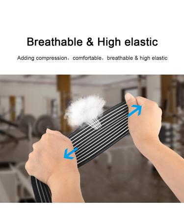 High Elastic Bandage - Extra Long Stretch Compression Knee Brace for Sports & Running - Black - Buy Online on GoSupps.com