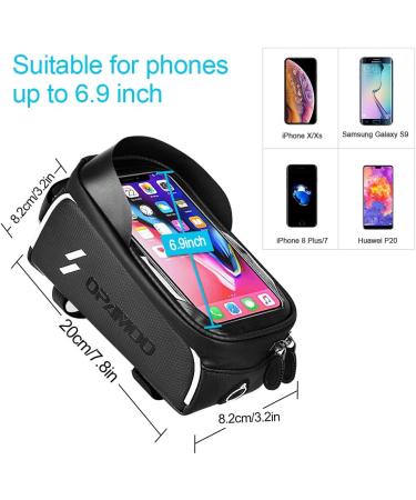 Waterproof Bike Phone Front Frame Bag for 6.5 iPhone - Cycling Phone Mount Pack - Buy Online on GoSupps.com