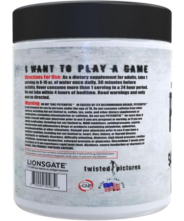 Insane Labz Psychotic Saw High Stim Pre Workout Powder with OxyGold and AMPiberry Extreme Lasting Energy with Teacrine Focus with CognitIQ and Endurance (60 Servings Grape) - Buy Online on GoSupps.com