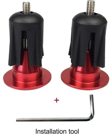 Platt Aluminum Bicycle Bar End Plugs - Red (One Pair) | Handlebar Cap for Road, Mountain, BMX Bikes - Buy Online on GoSupps.com