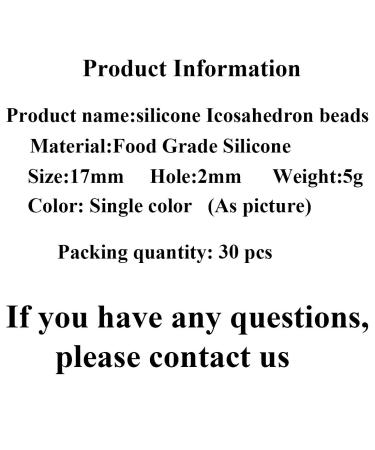 30pcs Pearl Pink 17mm Silicone Icosahedron Beads for Mom Jewelry Making - Buy Online on GoSupps.com