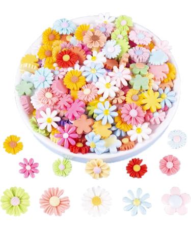 50Pcs Daisy Flower Resin Charms for DIY Jewelry Making and Crafts - Buy Online on GoSupps.com