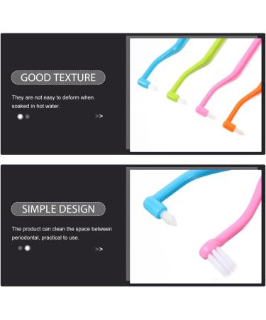 Small Toothbrush Set - 4pcs Double-Ended Interspace Brush for Braces & Detailed Oral Care - Buy Online on GoSupps.com