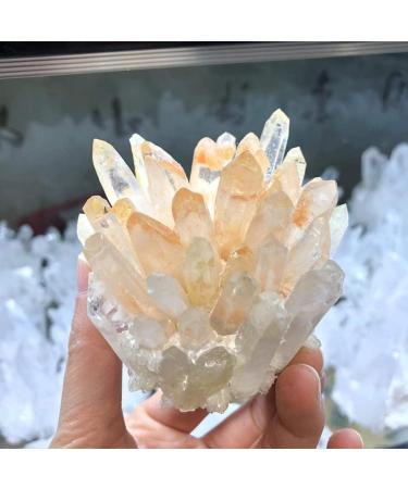 Crystal Rough 200-300G Natural Light Orange Crystal Flower Cluster Eliminating Stone Suitable for Home - Buy Online on GoSupps.com