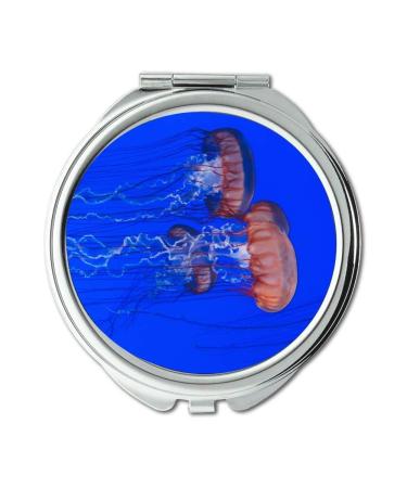 Mirror Compact Mirror animals jellyfishes ocean pocket mirror portable mirror