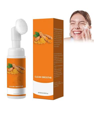 Hppsctink Turmeric Facial Cleansing Foam 60ml: Deep cleanses lightens acne marks nourishes and brightens the skin