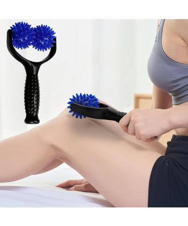 Tarkdak 2 Massage Balls & Scooter - Self-Massage Roller with Handle for Muscle Pain Relief - Fascia Ball for Back Legs Feet & Hands - Buy Online on GoSupps.com