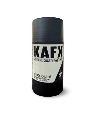 Natural Deodorant for Women and Men - Vanilla Bean Odor-Fighting Coffee Oil Organic Baking Soda-Free Aluminum-Free Paraben-Free Dye-Free 2.65 oz/75 g Single
