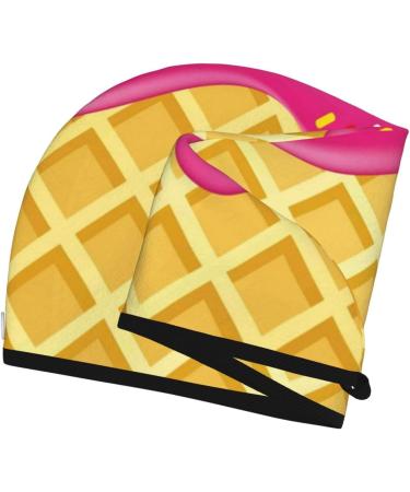 Red Ice Cream Microfiber Hair Towel - Super Absorbent Coral Velvet Wrap for Long Curly & Thick Hair | Quick Dry Hair Cap for Women - Buy Online on GoSupps.com