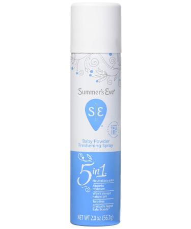 Summers Eve Deodorant Spray Baby Powder - 1 x 2 OZ