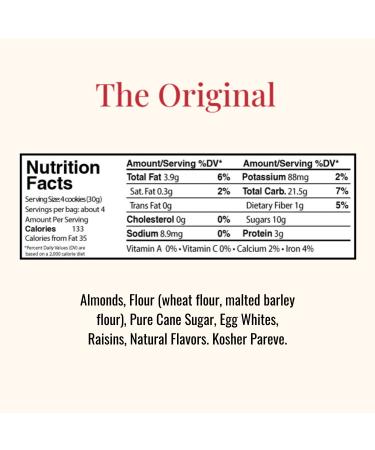 Almondina Original Almond Biscuits - 4 oz (113 g) â€“ Healthy Snack Option - Buy Online on GoSupps.com