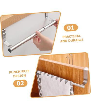 ABOOFAN Telescopic Towel Rack Clothes Hanger Hangers Metal Towel Bar Cabinet Door Towel Rack Steel Shelf - Buy Online on GoSupps.com